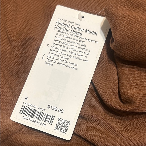 Lululemon Ribbed Cotton Modal Cut-Out Dress - Picture 6 of 6